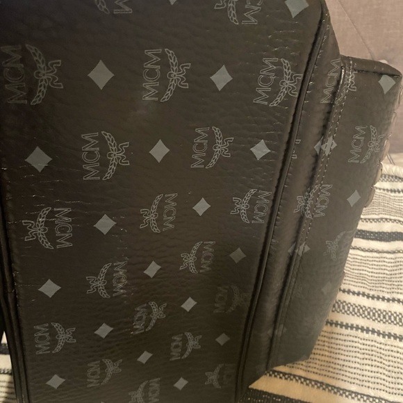 MCM Black and Gold Studded Backpack - Picture 8 of 12